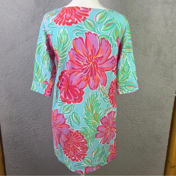 Lilly Pulitzer Dress Womens Small Multicolor Floral Cassie T Shirt Colorfull - Picture 3 of 9